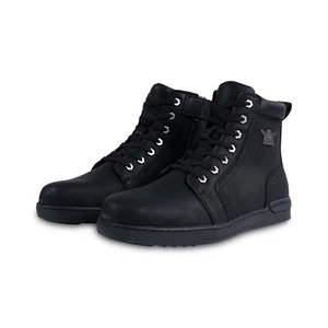 Men's Motorcycle Genuine Leather Combat Boots For Men Biker Boots with Lace-Up - Picture 1 of 13