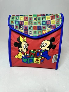 Vintage Dolly 90's Red Disney Babies Baby Bottle Bag Cooler Mickey Minnie Vinyl - Picture 1 of 15
