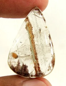 42.95 CT Natürlich Lodolite Garten Landschaftlich Quarz Lose Edelstein Cab Stein - Picture 1 of 2