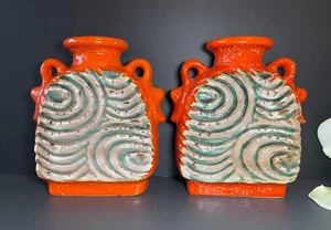 Par de jarrones de cerámica alemanes Fat Lava Dumler & Breiden de 9" - Imagen 1 de 23