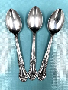 Wallace Portsmouth Stainless Steel Flatware Teaspoons 6.25" Set of 3 - Picture 1 of 6