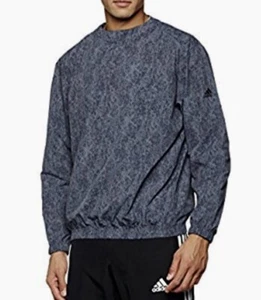 ADIDAS Stonewashed Zip Crew Neck Pullover Lightweight Sweatshirt NEW Mens Sz S - Picture 1 of 9