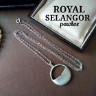 Royal Selangor Dolphin Tail Fin Pendant Necklace Pewter Marine