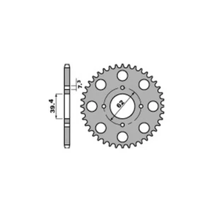 PBR 118 CORONA TRASMISSIONE FERRO DENTI 40 PASSO 415 BENELLI 50 MOTORELLA - Foto 1 di 1