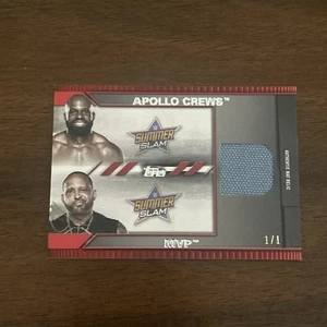 2021 Topps WWE Undisputed MVP & Apollo Crews Match-Up Relic 1/1 Rare - Bild 1 von 2