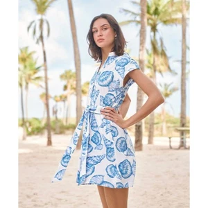 Draper James Trisha Muscheln Hemdblusenkleid - Bild 1 von 5
