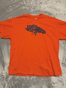Denver Broncos Camicia Uomo XL Arancione NFL Abbigliamento Squadra Logo Cotone - Foto 1 di 5