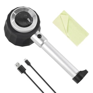 30X Handheld Magnifier with 6 Light, Jeweler Loupes Lighted Magnifying Glass-... - Picture 1 of 7