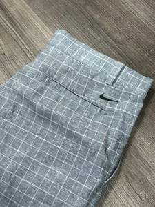 Nike Dri Fit Golf grau kariert 11" Schrittlänge Shorts Baumwolle Herren Größe 34 leicht - Bild 1 von 6