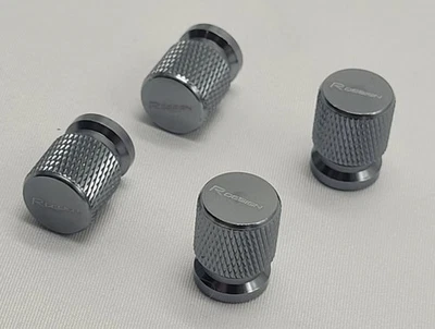Tapas de válvula de neumático de aluminio de titanio de 4 piezas para Volvo Design cubiertas de válvula de neumático Foto 1 de 4