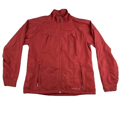 Merrell Aeroblock Women red Full zip windbreaker Jacket Outdoor Medium - Image 1 of 4