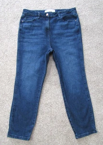 Next, High Rise Crop Skinny Jeans size 14. Stretch Blue Denim. Cropped - Picture 1 of 7