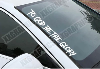 To God be The Glory Decal Sticker JDM Jesus Turbo Boost Car Truck SUV B - Image 1 of 3
