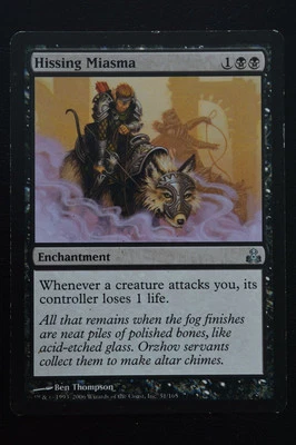 Magic The Gathering MTG HISSING MIASMA Guildpact MP Moderately Played - Image 1 of 2