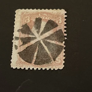 US #88 Used Fancy Cancel Stamp CV$30- Lot A-80046 - Picture 1 of 2