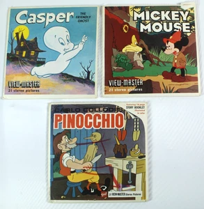 7 View-Master 3 Rollen Pakete Casper, Mickey Mouse, Pinocchio B 533, B 528, B 311 - Bild 1 von 6