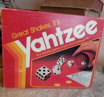 Vintage Yahtzee Dice Game 1982 With Original Score Pad And Instructions  - Image 1 of 4