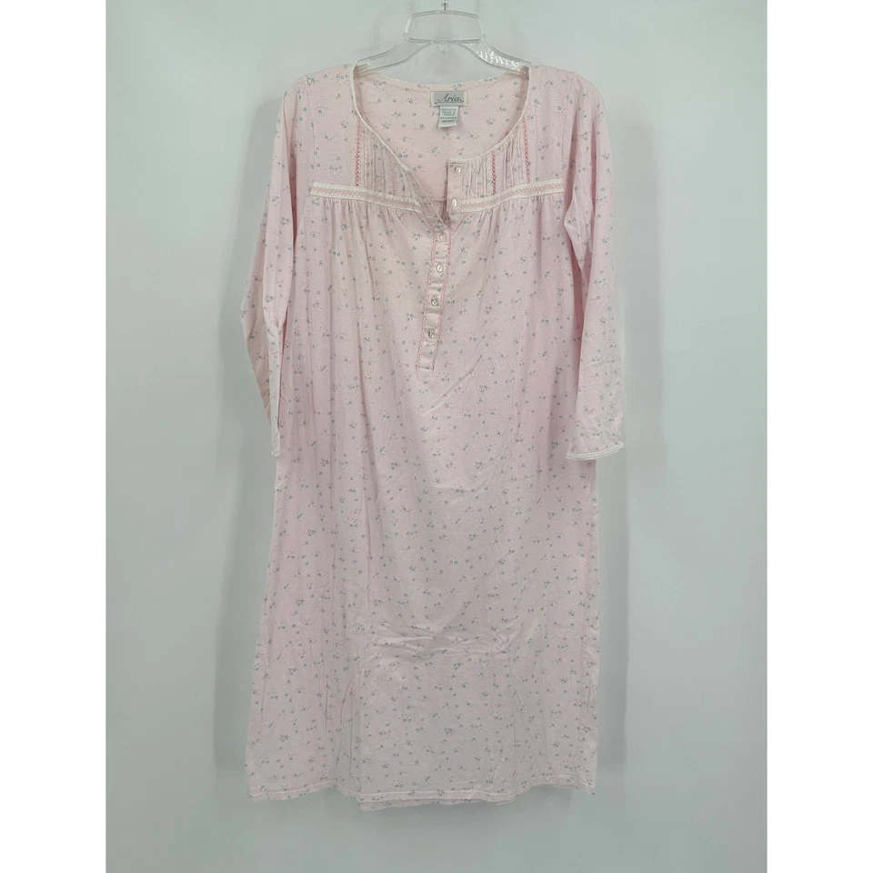 Camisón Aria Mujer Talla M Rosa Floral Cottagecore Pradera Delicado Femenino  Foto 1 de 4