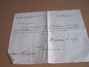 Military RAF School of Aerial Co-operation 1919 Receipt for Stores - Picture 1 of 3