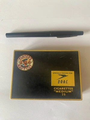 Players Navy Cut cigarette Tin  box packed by BOAC. - Image 1 of 4