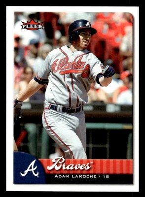 Tarjeta Fleer #306a 2007 Adam LaRoche Atlanta Braves Foto 1 de 2