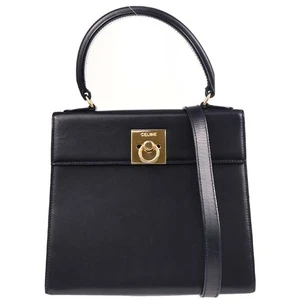 Bolso de hombro Celine azul marino oscuro de 2 vías M11 XX50170 - Imagen 1 de 10