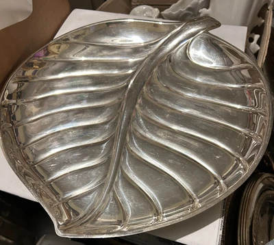 Hoja Tropical Grande Vintage International Silver Company 2-15" #8199 Foto 1 de 4