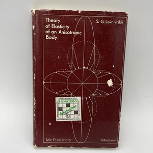 THEORY OF ELASTICITY OF AN ANISOTROPIC BODY by S G Lekhnitskii 1981 - Imagen 1 de 14