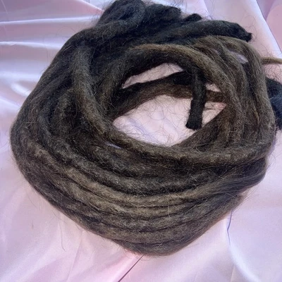 Rastas de cabello humano para cabello caucásico/hispano grueso 20 piezas 22” largo marrón Foto 1 de 4