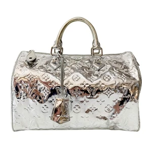 LOUIS VUITTON Speedy 30 Monogram Miroir Silver Vynyl Bag - Picture 1 of 18