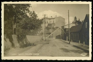 LATVIA-ESTONIA BORDER VALKA-VALGA RPPC VIEW FOTOBROM 24.6 1935 pmk RAUNA - Picture 1 of 2