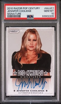 PSA 10 Jennifer Coolidge Signed 2010 Razor Pop Century Rookie Card Auto Gem Mint - Image 1 of 2
