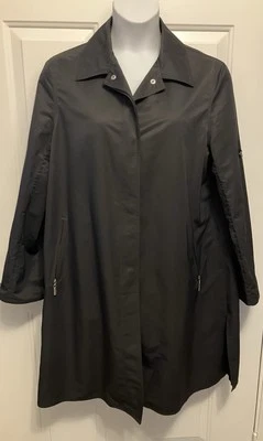 Women’s Ramosport Paris Black Trench Coat Jacket Raincoat  Size 14 - Image 1 of 4