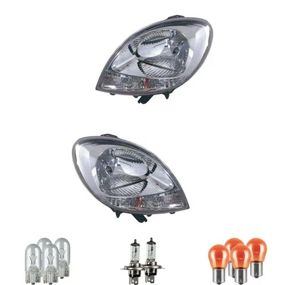 Scheinwerfer Set Halogen H4 glasklar für Renault Kangoo Express inkl. Lampen - Bild 1 von 4