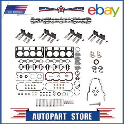 Kit de repuesto GM Chevy 5,3 L AFM DOD árbol de levas elevadores bandejas juntas de cabeza pernos Foto 1 de 4