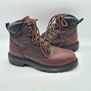 Red Wing Boots Women size 7.5 Brown Ansi Z41 PT99 Steel Toe Boots - Anti Slip 