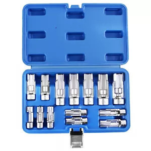 1022mm Diesel Injector Fuel Line Socket Wrench Set 14pcs Chrome Vanadium - Picture 1 of 12
