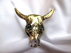 Lili Clapse Designer Western Cow Skull Druzy Eyes Ring Adjustable 7-11