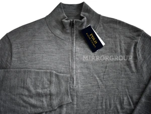New POLO RALPH LAUREN Heather Gray WOOL Blend KNIT MOCKNECK Sweater XXL/2XL - Picture 1 of 10
