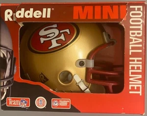 NEW Vintage San Francisco 49ers Riddell Mini Football Helmet Face Mask 3 5/8 NIB - Picture 1 of 4