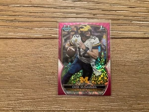2022 Bowman Chrome University Football Cade McNamara Fuchsia Refractor 110/150 - Bild 1 von 2