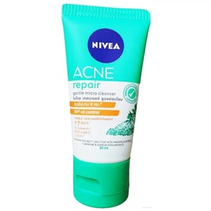 Nivea Acne Repair Cleanser Gentle Micro Foam Gel Clogged Pimples Reduce Oil 50ml - Picture 1 of 12