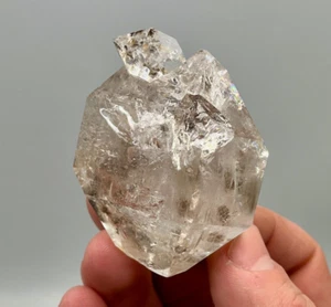 112.2 g Light Smoky Herkimer Diamond w/ Rainbows, Great Clarity! - Picture 1 of 10