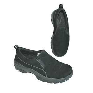 Zapatos sin cordones Lands End para mujer 7B cómodos sin usar, en caja, de cuero de gamuza negros - Imagen 1 de 8
