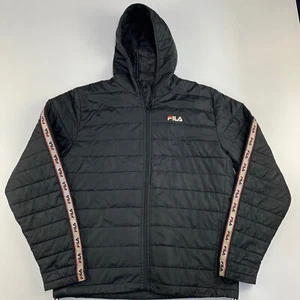 Men’s Fila Padded Coat, Black Medium - Picture 1 of 5