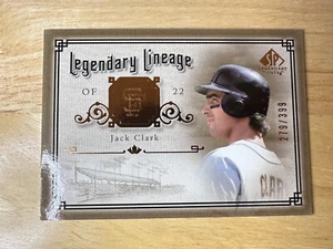 2005 SP Legendary Cuts Legendary Lineage /399 Jack Clark #LE-JC - Picture 1 of 2