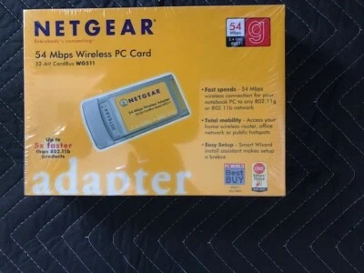 New Netgear WG511 54 Mbps Wireless PC Card Fast Shipping! Low Price!  - Image 1 of 2