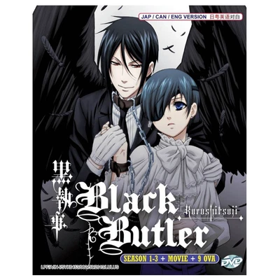 DVD Anime Black Butler Kuroshitsuji Season 1-3 (1-46End + Movie +9 OVA)  English