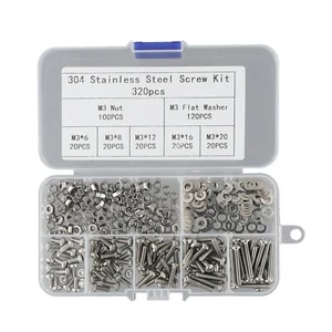 Amazing Value Complete set of Hexagonal Screws and Nuts in Stainless 320 pcs - Picture 1 of 12