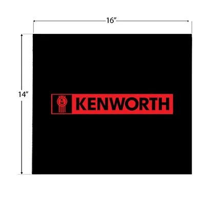 Guardabarros delanteros para Kenworth 16" X 14" negro rojo logotipo goma MK-1614-par Foto 1 de 2
